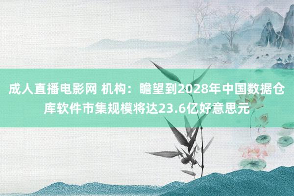 成人直播电影网 机构：瞻望到2028年中国数据仓库软件市集规模将达23.6亿好意思元