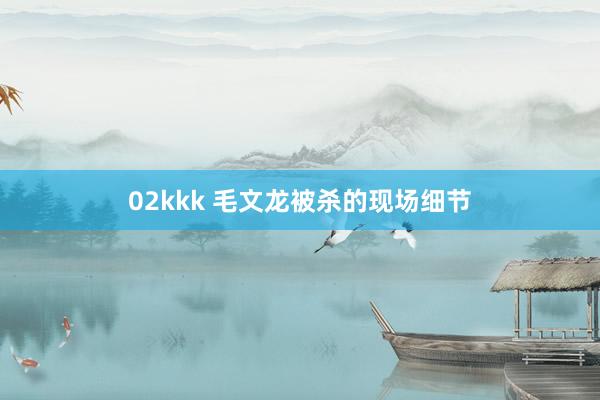 02kkk 毛文龙被杀的现场细节