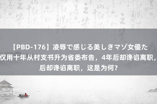 【PBD-176】凌辱で感じる美しきマゾ女優たち8時間 她仅用十年从村支书升为省委布告，4年后却谗谄离职，这是为何？