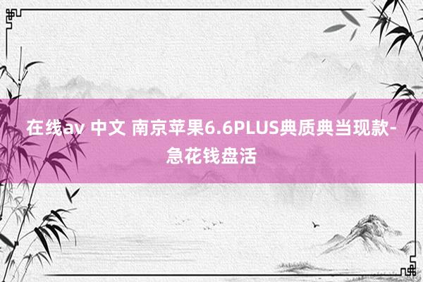 在线av 中文 南京苹果6.6PLUS典质典当现款-急花钱盘活