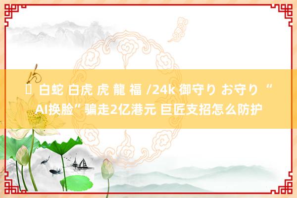 ✨白蛇 白虎 虎 龍 福 /24k 御守り お守り “AI换脸”骗走2亿港元 巨匠支招怎么防护