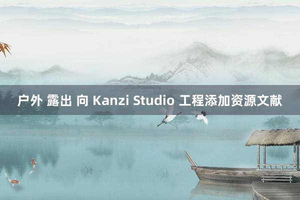 户外 露出 向 Kanzi Studio 工程添加资源文献